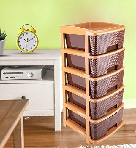 1151 5tier Plastic Modular Drawer System For Multiple Use (Brown colour) DeoDap 1151 5tier Plastic Modular Drawer System For Multiple Use (Brown colour) DeoDap